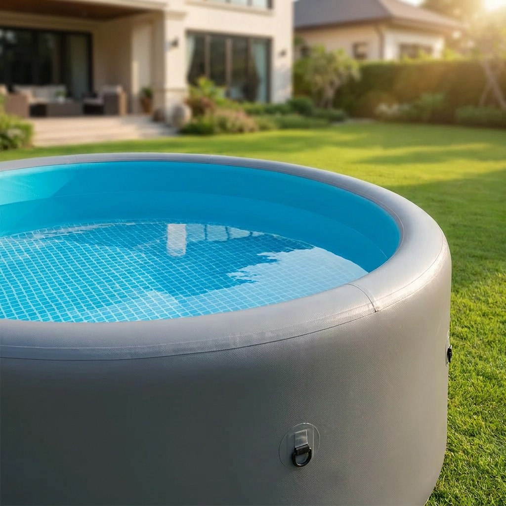 Kids Outdoor Loungers - Piscina Inflável Portátil Redonda Grande e