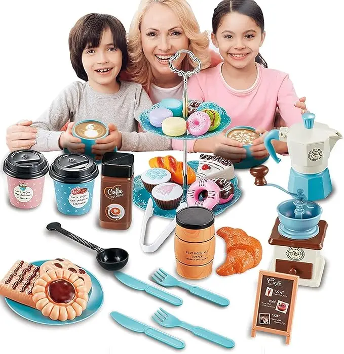 Kids Outdoor House With Kitchen - Conjunto de café de brinquedo para