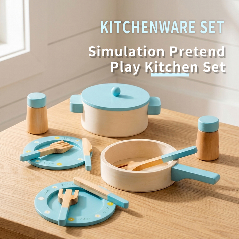 Kids Outdoor Mud Kitchen Accessories - Conjunto de Cozinha de Madeira para