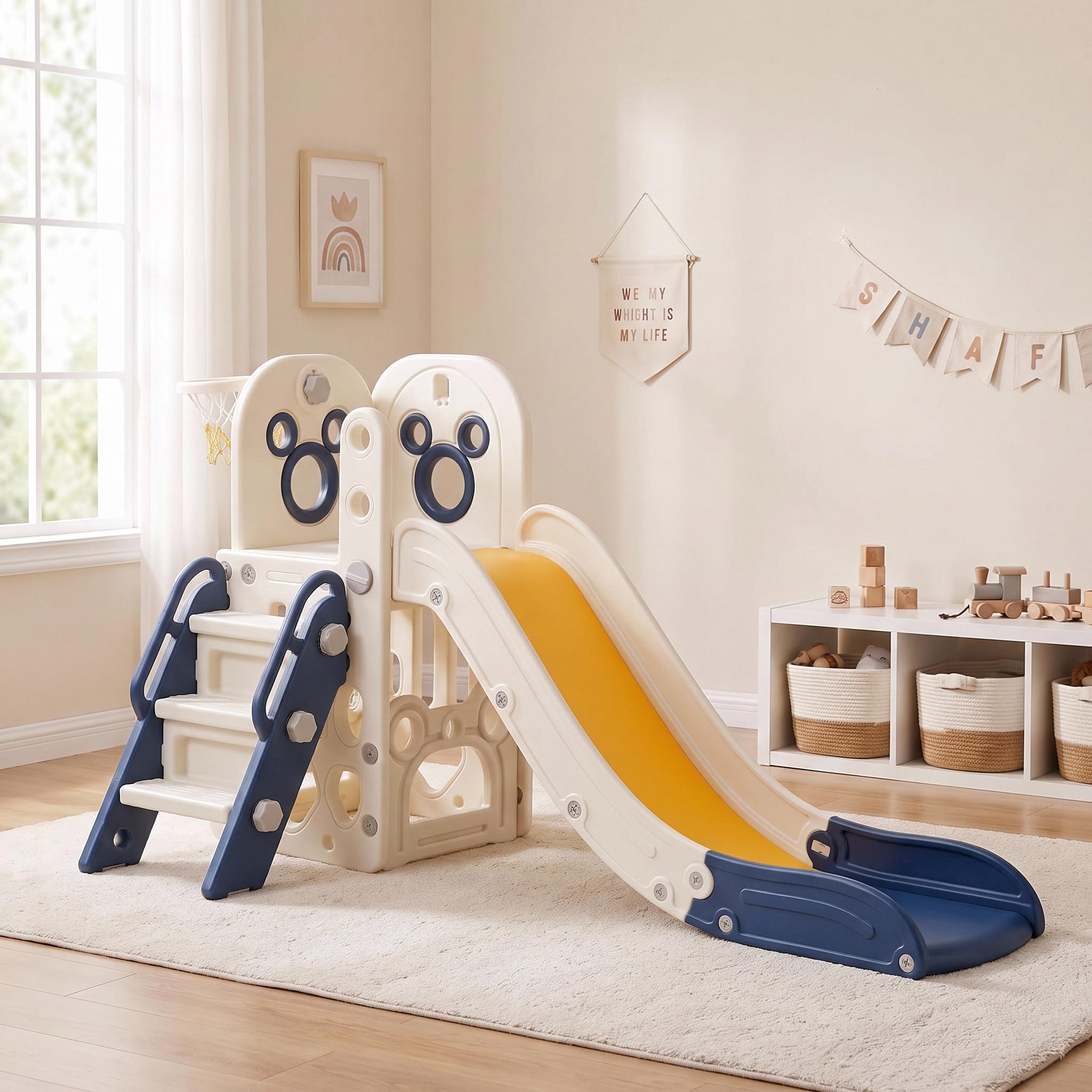 Kids Outdoor Playset - Conjunto de Escorregador 6 em 1