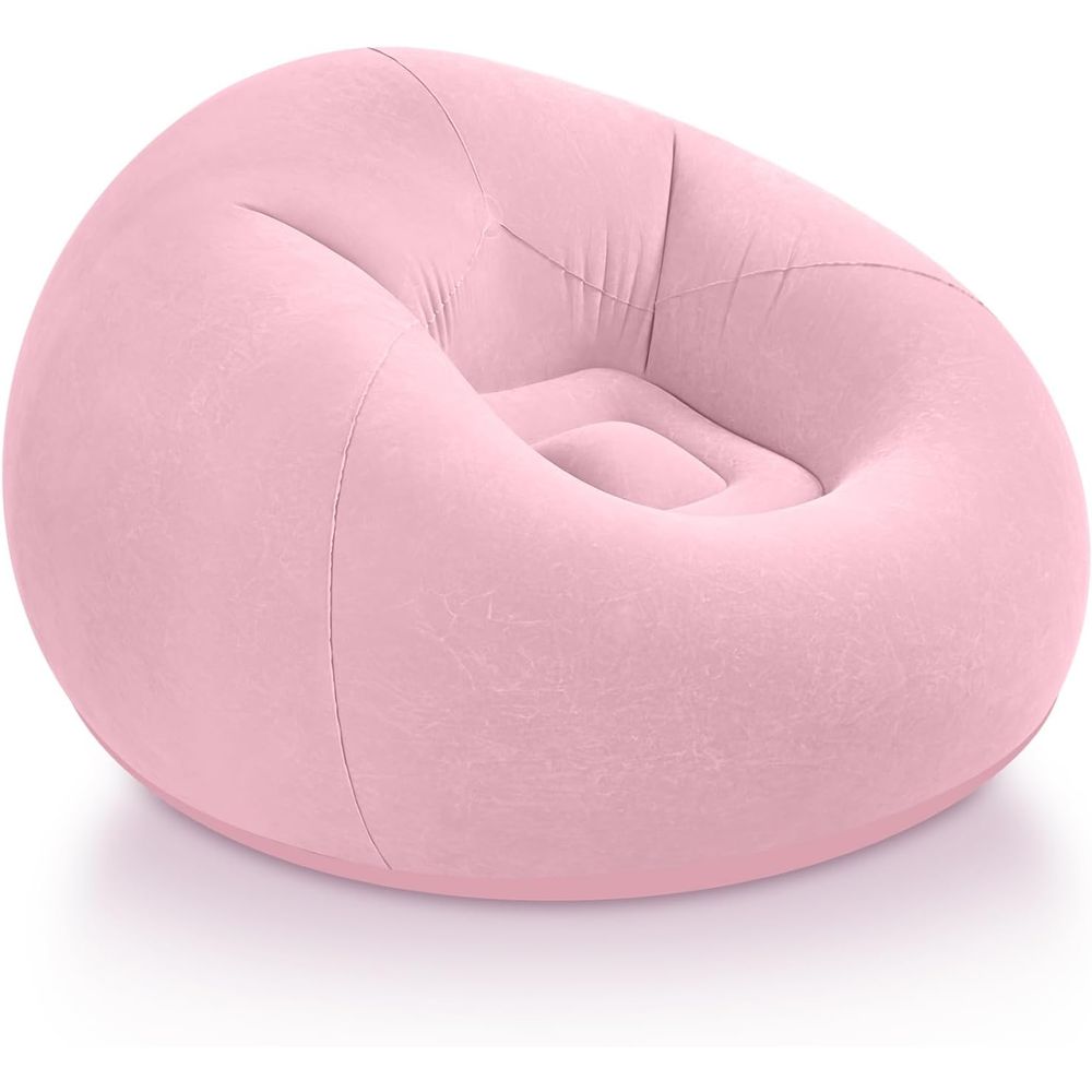 Kids Outdoor Lounger Chair - Cadeiras Infláveis Tipo Puff, Rosa |