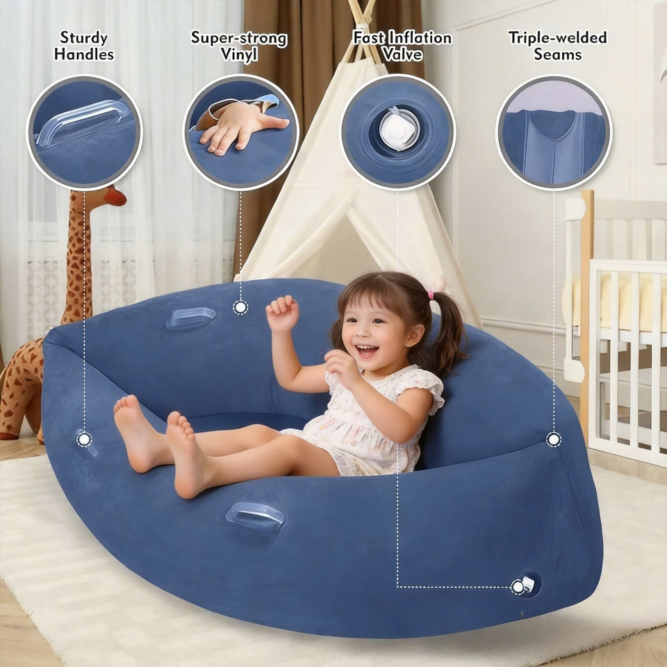 Kids Outdoor Lounger Chair - Cadeira Lounger Portátil e Dobrável Moderna