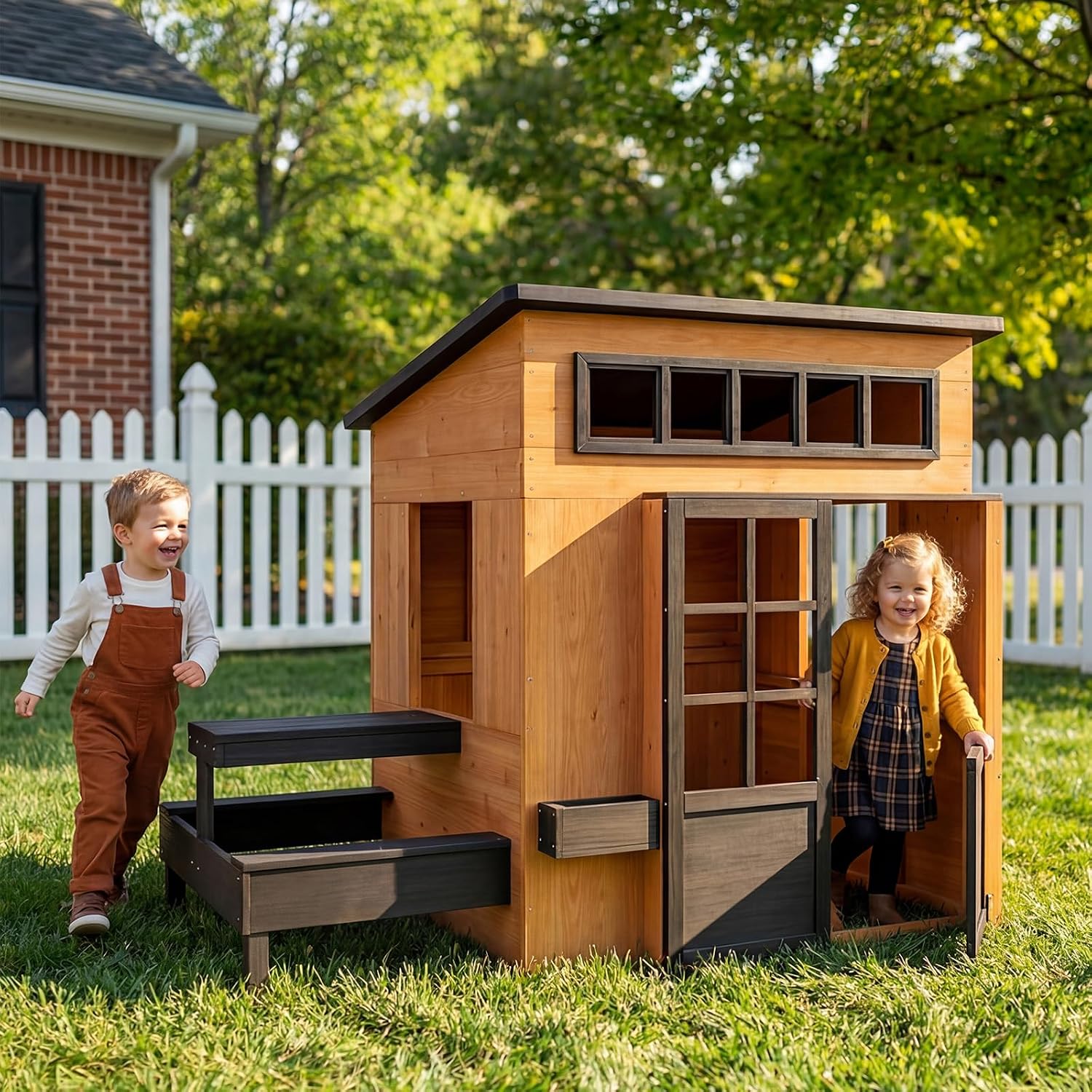 Kids Outdoor House With Kitchen - Casa de Brincar Moderna Nordivale em