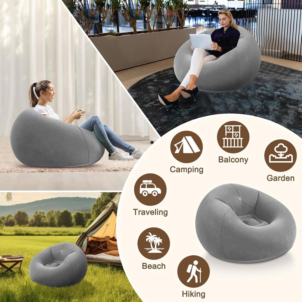 Cadeiras Infláveis Tipo Puff,  - Kids Outdoor Loungers avaliação e preço