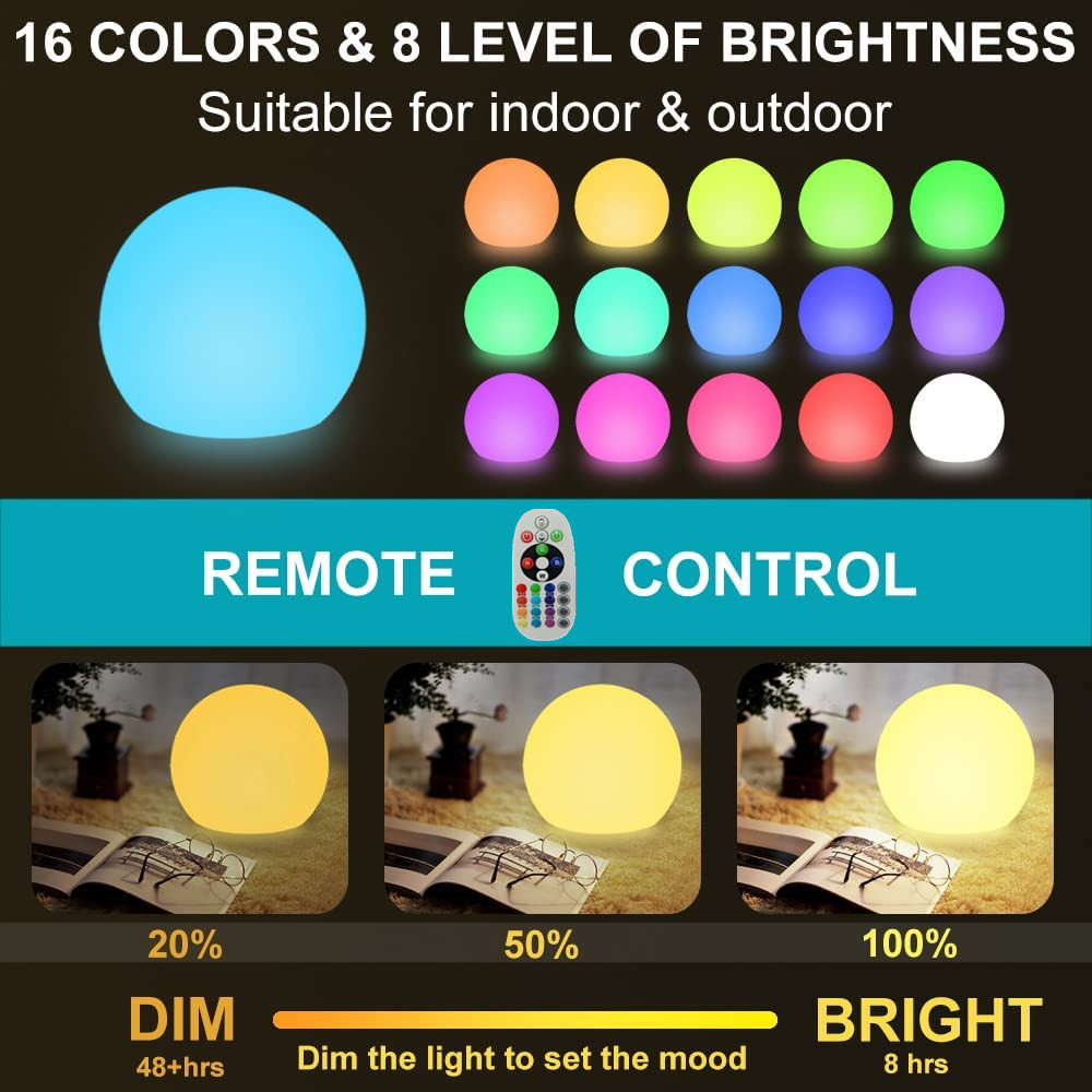 Luz de bola brilhante led reca - Kids Outdoor Garden avaliação e preço