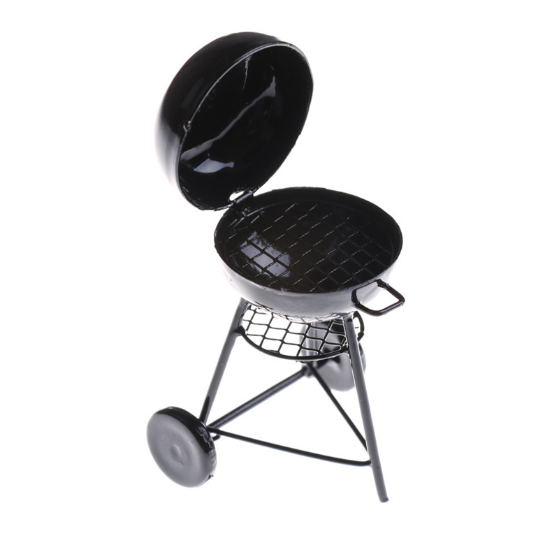 Miniatura Black BBQ Grill para - Kids Outdoor House With Kitchen avaliação e preço