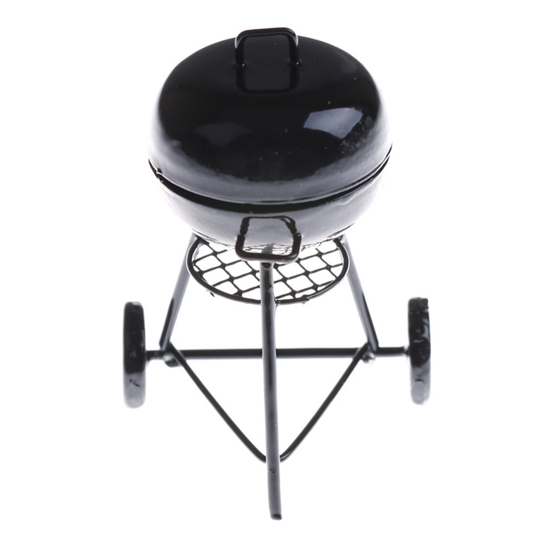 Miniatura Black BBQ Grill para - Kids Outdoor House With Kitchen avaliação e preço