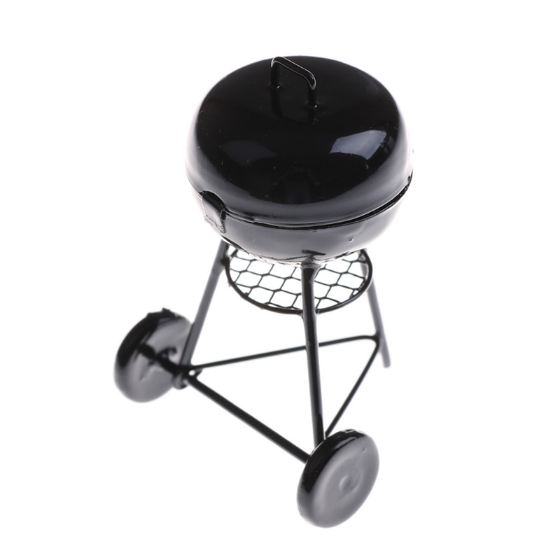 Miniatura Black BBQ Grill para - Kids Outdoor House With Kitchen avaliação e preço