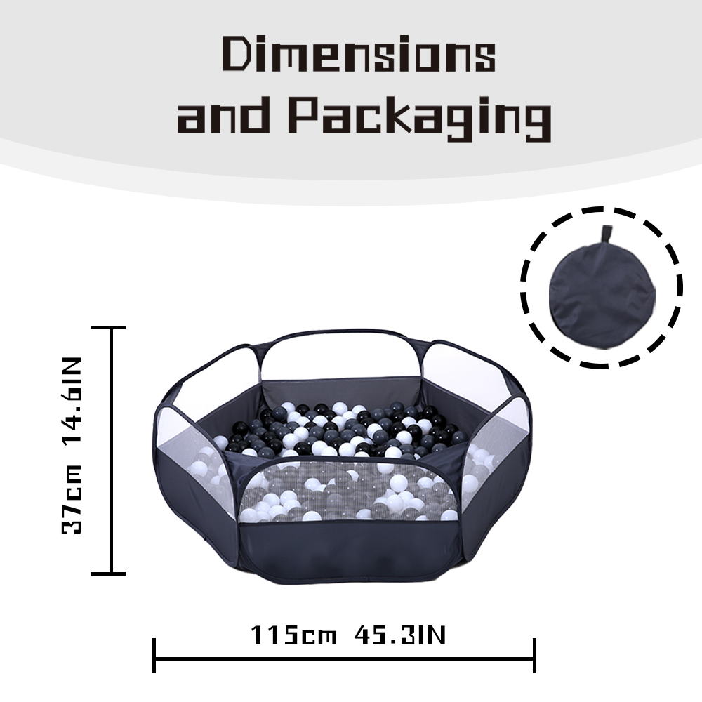 1PC Piscina de Bolinhas Preta  - Kids Outdoor Ball avaliação e preço