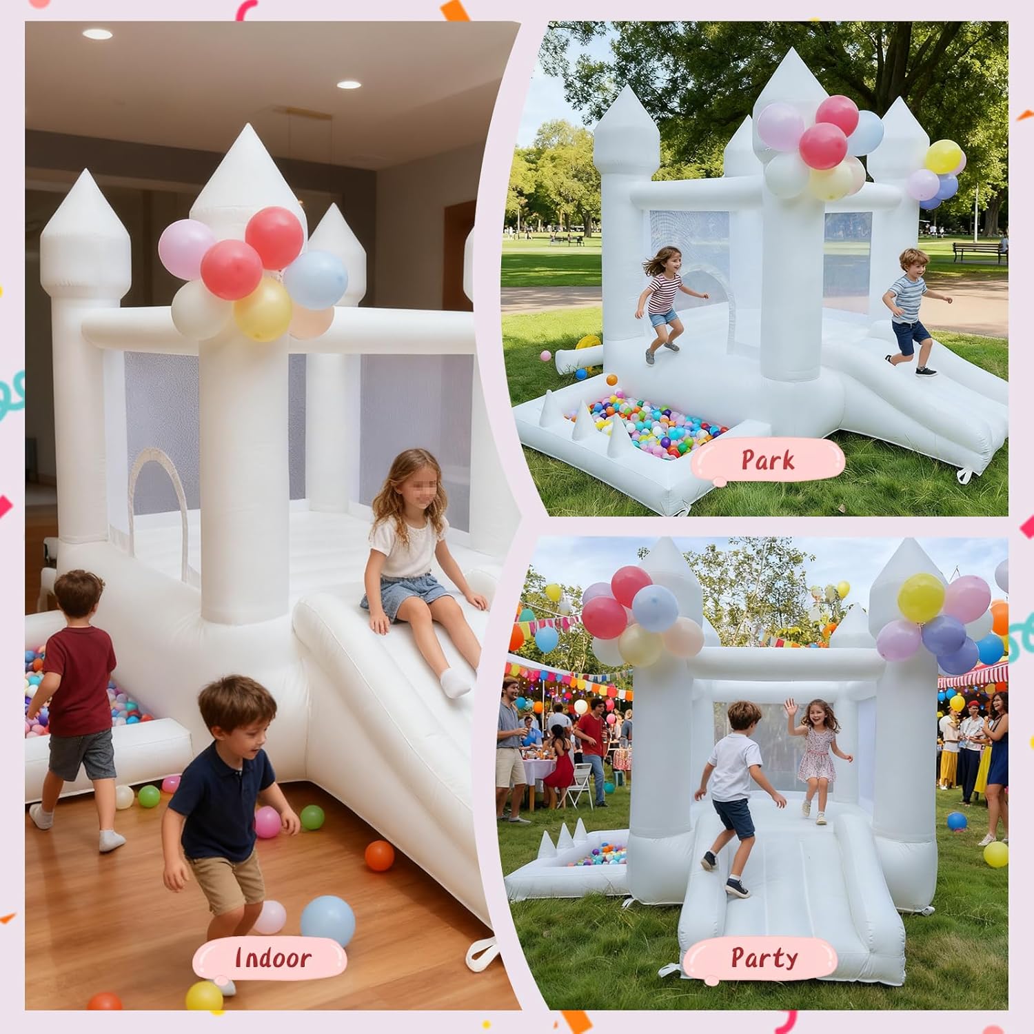 Castelo Inflável Branco, Casa  - Kids Outdoor Ball avaliação e preço