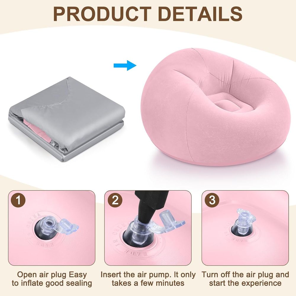 Cadeiras Infláveis Tipo Puff,  - Kids Outdoor Lounger Chair avaliação e preço