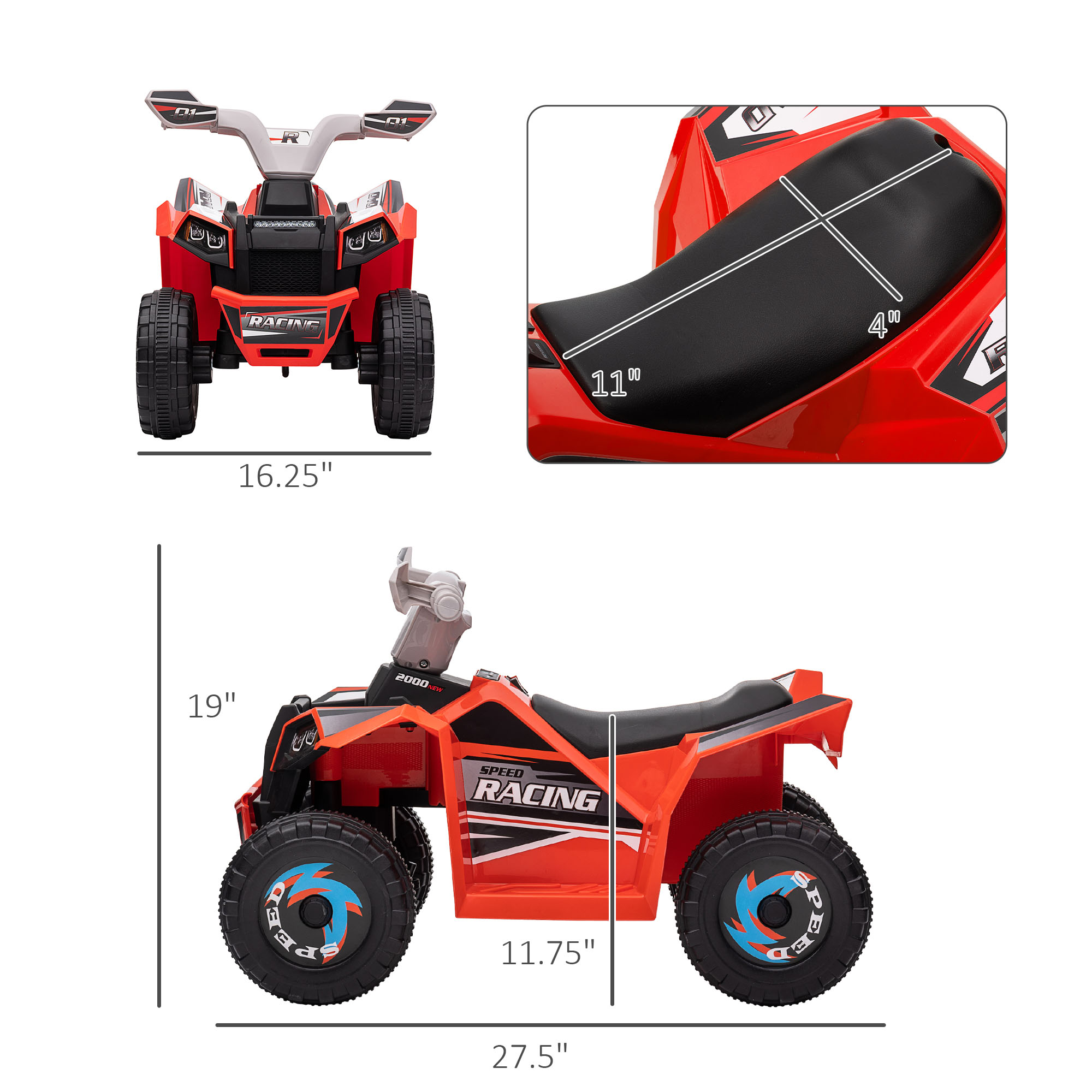 Carro 6V com Design Durável pa - Kids Outdoor Yard Toys avaliação e preço