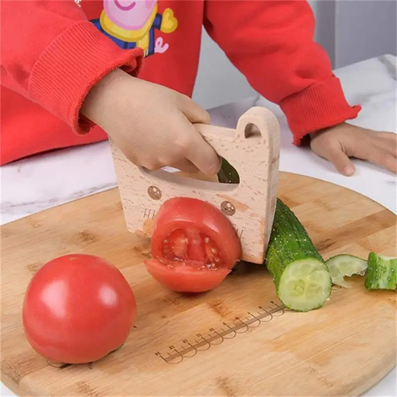 Faca infantil de madeira para  - Kids Outdoor Mud Kitchen Accessories avaliação e preço