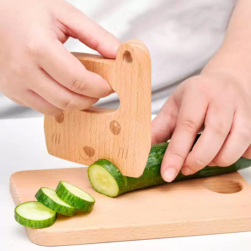 Faca infantil de madeira para  - Kids Outdoor Mud Kitchen Accessories avaliação e preço