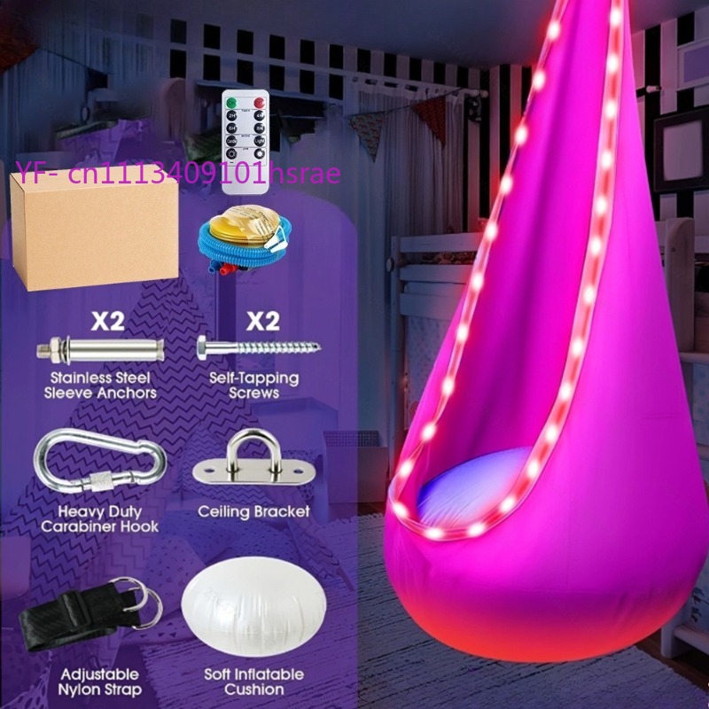 Cadeira Suspensa Inflável LED  - Kids Outdoor Swing Chair avaliação e preço