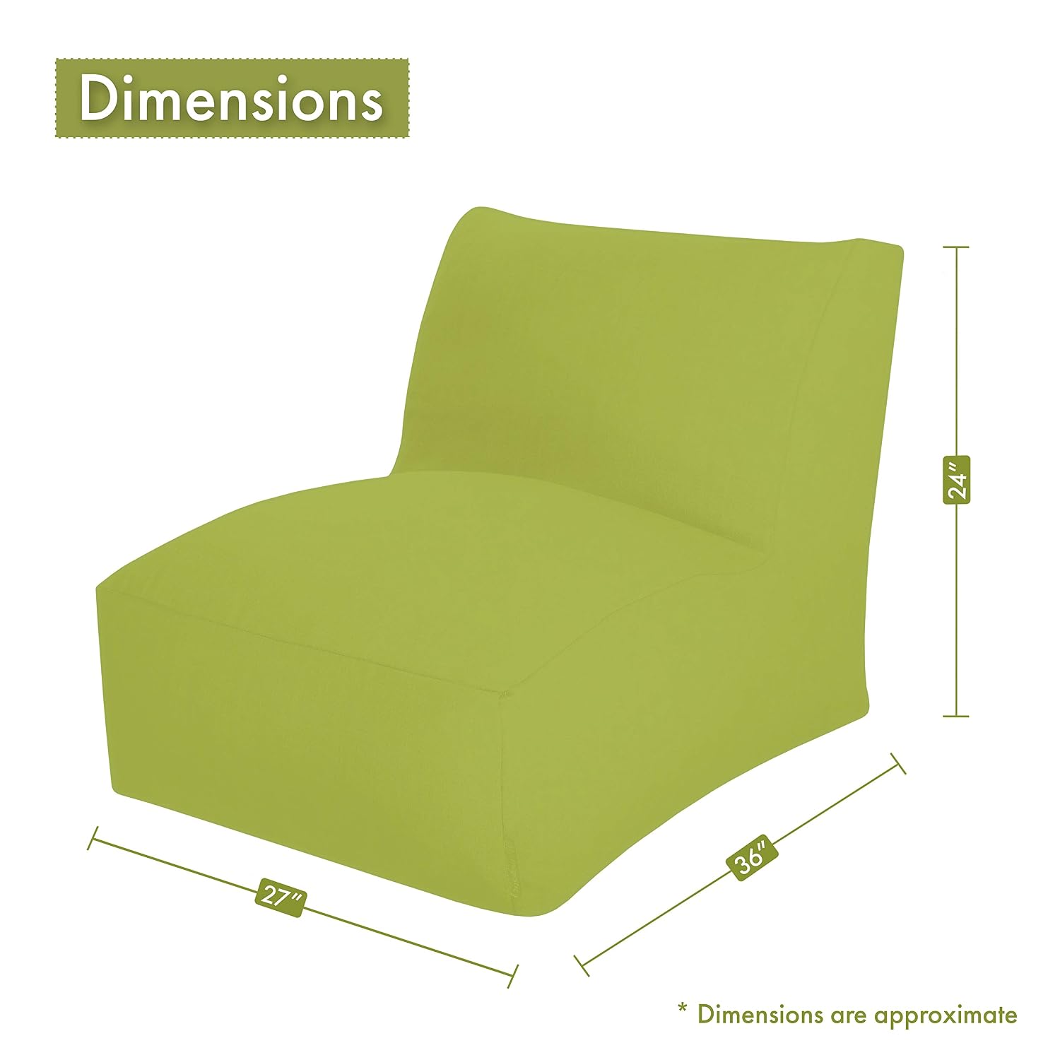 Cadeira Grande de Puff para Ad - Kids Outdoor Bean Bag Chair avaliação e preço