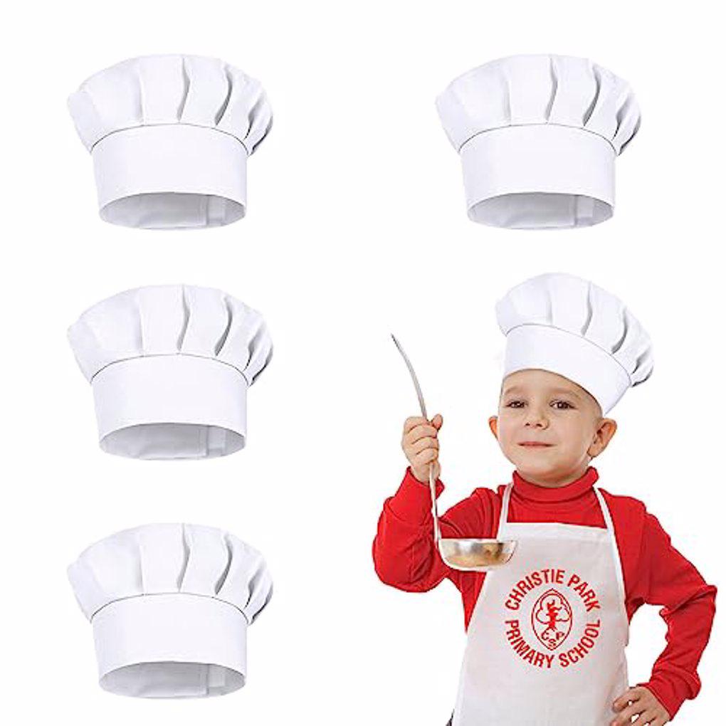 4 Peças Chapéu de Chef Branco  - Kids Outdoor Mud Kitchen Accessories avaliação e preço
